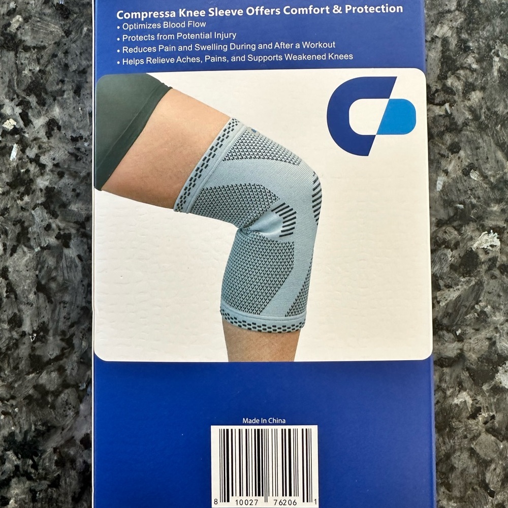 COMPRESSA KNEE COMPRESSION SLEEV, gray
